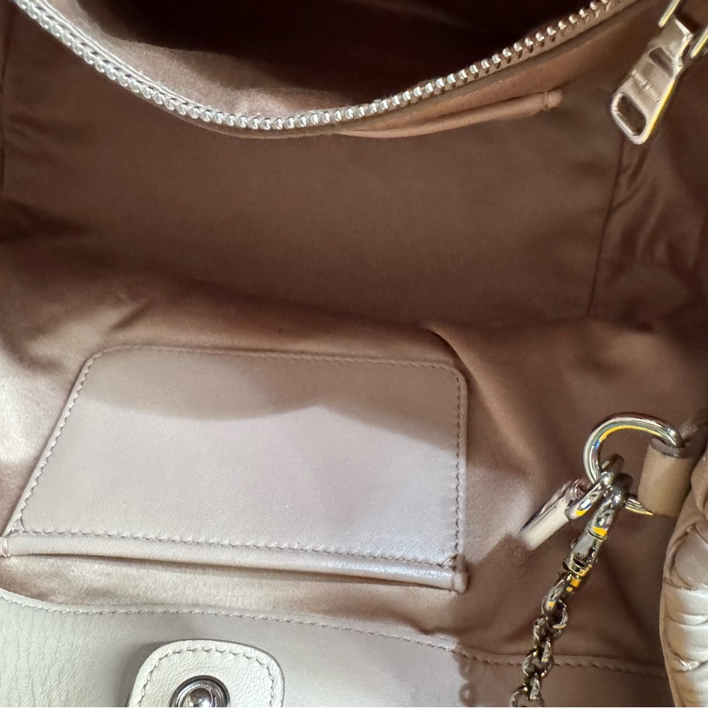 Miu Miu Matelasse  Napa Leather bag with Crystal charms/ pink - Picture 10 of 11